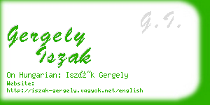 gergely iszak business card